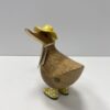 Papera grande con cappello e stivaletti – Legno di bambù scolpito a mano - immagine 9
