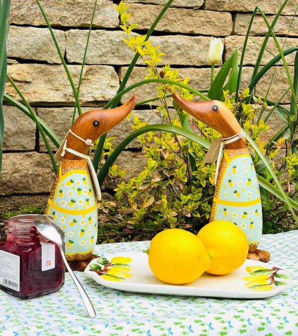Papera con grembiule a limoni – Artigianato in bambù