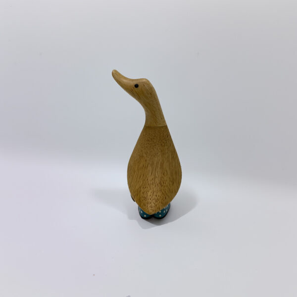 Papera in legno intagliata a mano – Decorazione elegante in bambù sostenibile - immagine 3
