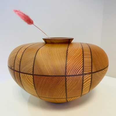 vaso bombato legno chiaro